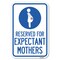 Signmission Reserved for Expectant Mothers With Graphic Heavy-Gauge Alum. Sign, 18" L, 12" H, A-1218-23202 A-1218-23202 - alternate 1